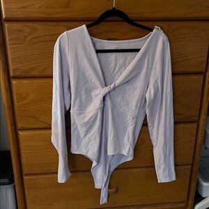 Aerie Light Pink Long Sleeve Bodysuit